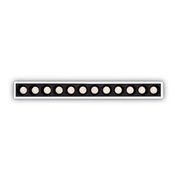 Spot incastrabil IdealLux LIKA FI SLIM metal, negru, alb, LED, 3000K, 10W, 1000lm - 327501