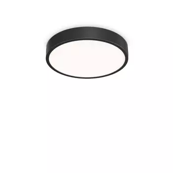 Plafoniera IdealLux RAY PL plastic, negru, alb, LED, 3000K-4000K, 26W, 4000lm - 327600