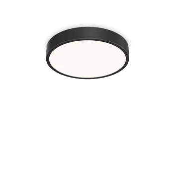 Plafoniera IdealLux RAY PL plastic, negru, alb, LED, 3000K-4000K, 26W, 4000lm - 327600