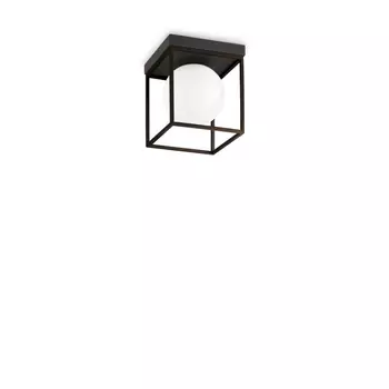 Plafoniera IdealLux LINGOTTO PL1 metal, sticla, negru, alb, E14 - 327853