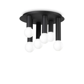 Plafoniera IdealLux PETIT PL6 metal, negru, E27 - 327976