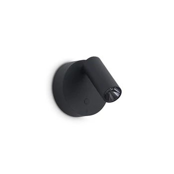 Aplica de perete IdealLux ELF metal, negru, LED, 3W, 3000K, 220Lm - 347462