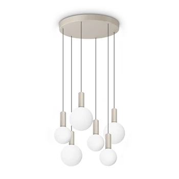 Pendul IdealLux ODEON metal, sticla, alb, LED, 39W, 3000k, 5500Lm - 349237