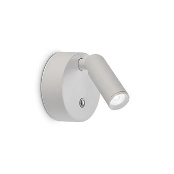 Aplica de perete IdealLux BEAN metal, alb, LED, 3W, 3000K, 200Lm - 350233
