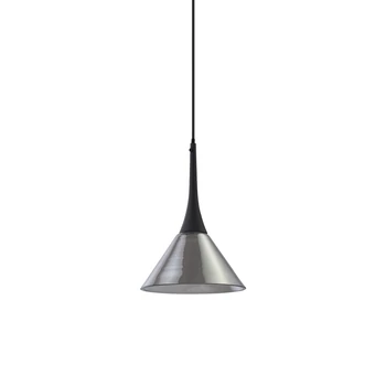 Pendul IdealLux COCKTAIL metal, sticla, negru, fumuriu, LED, 7W, 3000K, 670Lm - 353630