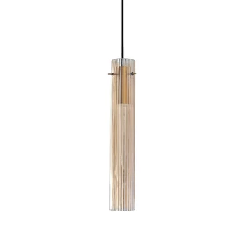 Pendul IdealLux FLAM SP AMBRA RIGATO metal, sticla, chihlimbar, LED, 10W, 3000K, 900Lm - 353890