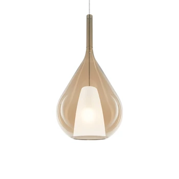 Pendul IdealLux KALIQUE metal, sticla, crom, chihlimbar, E27 - 359748