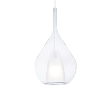 Pendul IdealLux KALIQUE metal, sticla, crom, transparent, E27 - 359793