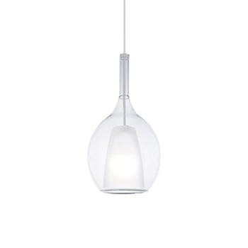 Pendul IdealLux KALIQUE metal, sticla, crom, transparent, E27 - 360034