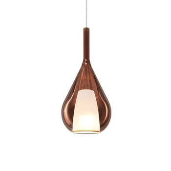 Pendul IdealLux KALIQUE metal, sticla, crom, cupru, E27 - 360065