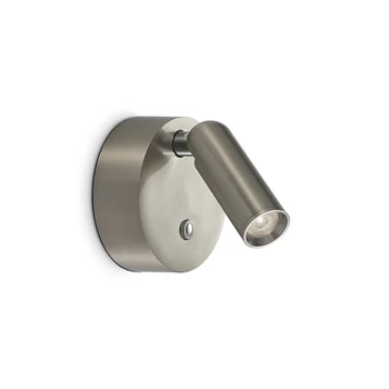 Aplica de perete IdealLux BEAN metal, nichel, LED, 3W, 3000K, 200Lm - 364810