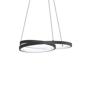 Pendul IdealLux OZ metal, acril, negru, alb, LED, 38W, 3000K, 4350Lm - 364957