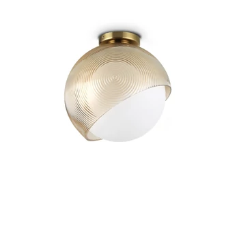 Plafoniera IdealLux BLOOM metal, sticla, alama, chihlimbar, alb, G9 - 366593