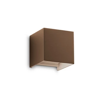 Aplica de perete IdealLux ATOM metal, sticla, maro, LED, 12W, 4000K, 1200Lm, IP54 - 366814