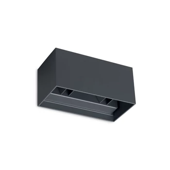 Aplica de perete IdealLux ATOM metal, sticla, antracit, LED, 25W, 4000K, 2400Lm, IP54 - 366852