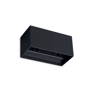 Aplica de perete IdealLux ATOM metal, sticla, negru, LED, 25W, 4000K, 2400Lm, IP54 - 366906