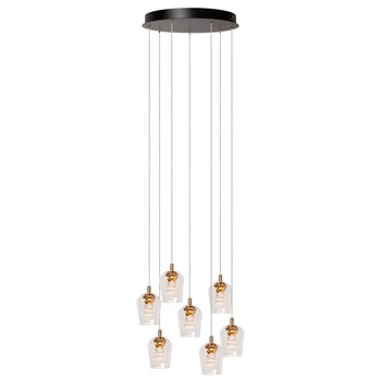 Pendul Lucide BERLIANE metal, sticla, auriu, transparent, LED, 4W, 200lm, 2700K - 00430/28/60