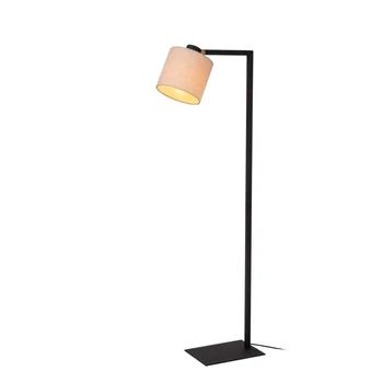 Lampadar Lucide LESLEY metal, textil, negru, bej, E27, 40W - 03750/81/30