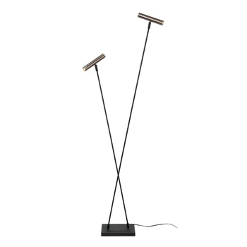 Lampadar Lucide DUARTE metal, negru, gri, G9, 4W - 03751/02/15