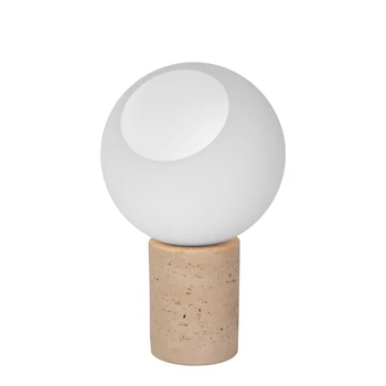 Lampadar Lucide DAVIN travertin,sticla,crem,opal,E27 - 05548/01/61