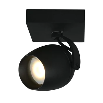 Spot pentru baie Lucide PRESTON metal, negru, GU10, IP44 - 09937/01/30