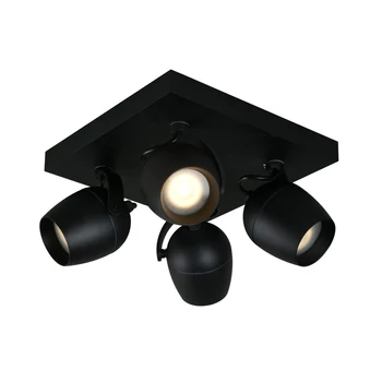 Spot pentru baie Lucide PRESTON metal, negru, GU10, IP44 - 09937/14/30