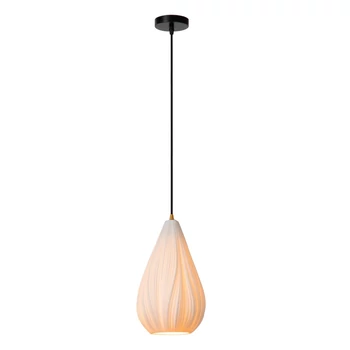 Pendul Lucide CINZIA metal, porcelan, negru, alb, E27, 40W - 13452/01/31