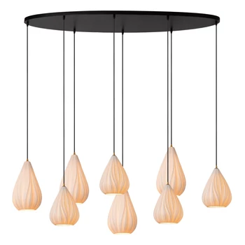 Plafoniera Lucide CINZIA metal, porcelan, negru, alb, E27, 40W - 13452/08/31