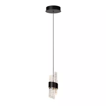 Pendul Lucide KLIGANDE metal, acril, negru, transparent, LED, 2700K, 9W, 700lm - 13496/07/30