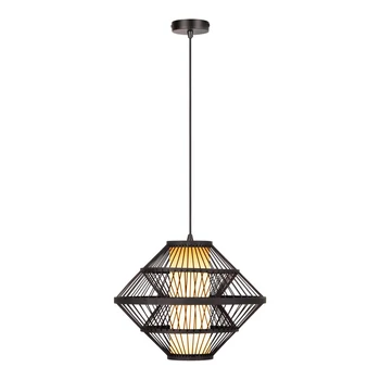 Pendul Lucide PASQUINO metal, lemn, negru, E27, 40W - 21445/40/30