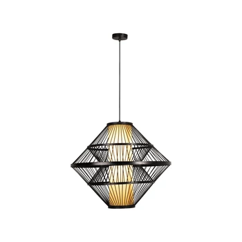 Pendul Lucide PASQUINO metal, lemn, negru, E27, 40W - 21445/60/30
