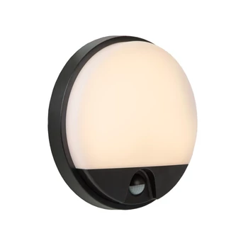 Aplica de perete exterioara Lucide HUPS plastic,negru,opal,LED,3000K,10W,950Lm,IP54 - 22863/10/30