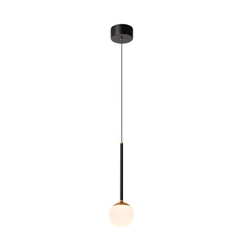 Pendul Lucide CALINA metal, acril, negru, opal, LED, 7W, 700lm, 2200K-3300K - 24406/07/30