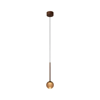 Pendul Lucide CALINA metal, acril, maro, chihlimbar, LED, 7W, 700lm, 2200K-3300K - 24406/07/96