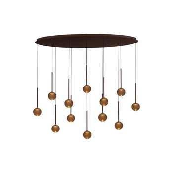 Pendul Lucide CALINA metal, acril, maro, chihlimbar, LED, 7W, 610lm, 2200K-3300K - 24406/86/96