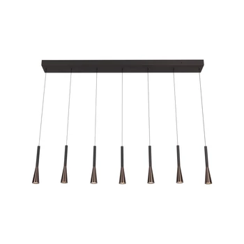 Pendul Lucide JOAKIM metal, negru, maro, LED, 6.2W, 285lm, 2700K-4000K - 24407/43/96