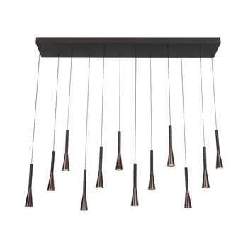 Pendul Lucide JOAKIM metal, negru, maro, LED, 7W, 275lm, 2700K-4000K - 24407/86/96