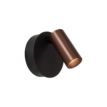 Spot Lucide TONI metal, negru, maro, LED, 2W, 120lm, 2700K-4000K - 29933/02/96