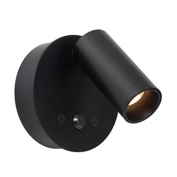Spot cu senzor de miscare Lucide TONI metal, negru, LED, 2W, 120lm, 2700K-4000K - 29934/02/30