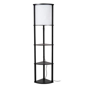 Lampadar Lucide MENNO lemn,bumbac,negru,crem,E27 - 44798/81/30