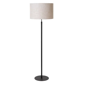 Lampadar Lucide MAYA metal,textil,negru,crem,E27 - 45709/81/38