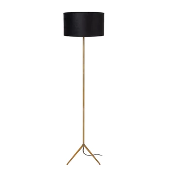 Lampadar Lucide TONDO metal, textil, negru, auriu, E27 - 45790/81/02