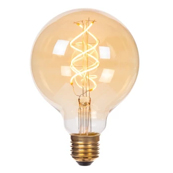 Bec cu LED Lucide BULB sticla, chihlimbar, E27, 4.9W, 450lm, 2200K - 49032/95/62