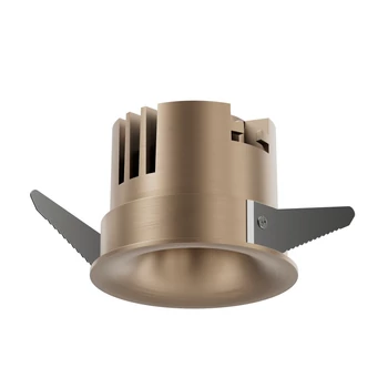 Spot incastrabil Lucide SNAX metal, sampanie, LED, 12W, 900lm, 2700K-4000K - 55951/12/05