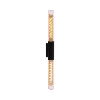 Aplica de perete exterioara Lucide PILAR metal, sticla, negru, transparent, E27, 6W, IP54 - 63800/02/30