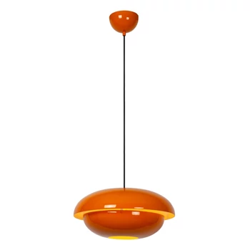 Pendul Lucide YOUNES metal, portocaliu, E27, 40W - 65404/40/53