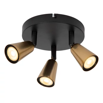Spot Lucide TIANA metal, negru, sampanie, GU10, 25W - 65901/13/05
