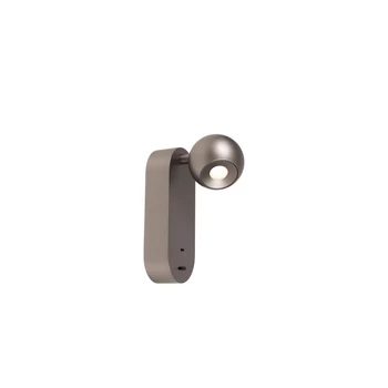 Aplica de perete Lucide MONTANA metal, gri, LED, 6.3W, 415lm, 2700K-4000K - 68200/06/15