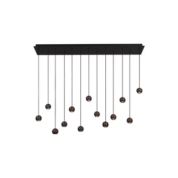 Pendul Lucide MONTANA metal, negru, maro, LED, 5.7W, 570lm, 2700K-4000K - 68400/75/96