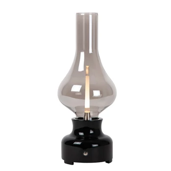 Veioza Lucide JASON plastic, sticla, negru, fumuriu, LED, 3000K, 2W, 122lm - 74516/02/30